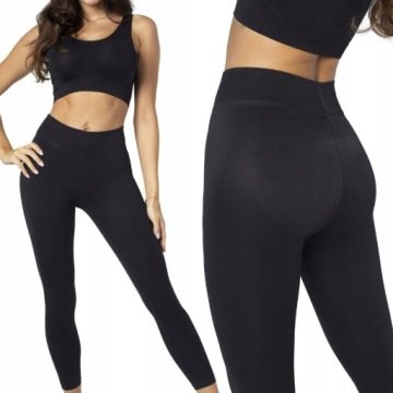 Gatta Modelujące Legginsy Leggins Fit Black Wyszczuplające L