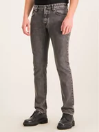 Spodnie męskie - Roberto Cavalli Jeansy Skinny Fit S03LA0090 Czarny Skinny Fit - miniaturka - grafika 1