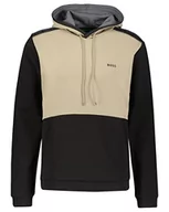 Bluzy męskie - BOSS Męska bluza z kapturem 1, czarny, L (DE) - miniaturka - grafika 1