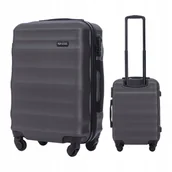 Walizki - Walizka kabinowa na 4 kółkach ABS mały bagaż podróżny twardy WINGS - miniaturka - grafika 1