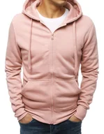 Bluzy męskie - Bluza męska z kapturem różowa Dstreet BX4834-XL - miniaturka - grafika 1