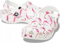 Buty dla dziewczynek - Crocs Crocs Classic Pool Party Clog 207826-1CW białe 29/30 - miniaturka - grafika 1