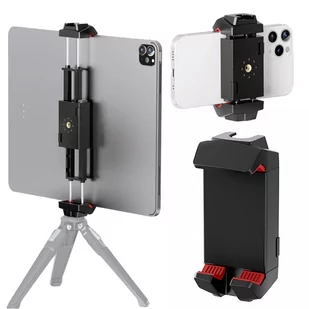 Uchwyt obrotowy 360 Alogy na telefon tablet do statywu tripodu 1/4 cala zimna stopka Czarny - Selfie stick - miniaturka - grafika 1
