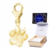 Wisiorki - ZAWIESZKA ZŁOTA Wisząca Łapka Łapka Psa Pies Przyjaciel Friend SREBRO 925 - miniaturka - grafika 1