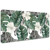 Podkładki na biurko - Mata ochronna na biurko Zebry w liściach 100x50 cm, Dywanomat - miniaturka - grafika 1