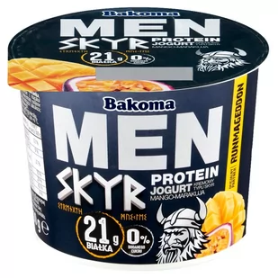 Bakoma Men Jogurt kremowy typu skyr mango-marakuja 300 g - Kefiry, jogurty, maślanki - miniaturka - grafika 1