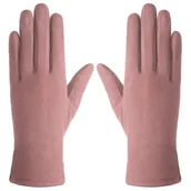 Rękawiczki - Rękawiczki Zimowe Touch Of Luxury Blado-Różowe - miniaturka - grafika 1