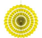 Dekoracje domu - GODAN Rozeta wisząca "3 paski", żółta, 40 cm - miniaturka - grafika 1