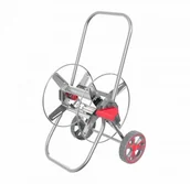 Inne akcesoria do nawadniania - Awtools Wózek Na Wąż Ogrodowy Metalowy 60Mb1/2 - miniaturka - grafika 1