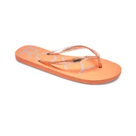 Klapki i japonki damskie - Damskie Japonki ROXY VIVA SPARKLE J SNDL ARJL100873-PEC – Pomarańczowy - miniaturka - grafika 1