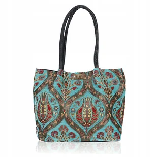 Torebka Damska Na Zakupy Shopperka Duża Na Ramię Turecka Tkana Orientalna - Torebki damskie - miniaturka - grafika 1