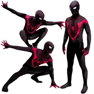 Strój Przebranie Człowiek Pająk Miles Spider Bal Karnawał Halloween 170 176 - Stroje karnawałowe - miniaturka - grafika 1