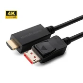 Złącza, przejściówki, adaptery - Kabel MicroConnect DisplayPort - HDMI 5m czarny (MC-DP-HDMI-5004K) - miniaturka - grafika 1