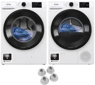 Zestawy AGD - Zestaw AGD Gorenje Pralka WPNEI84A1SWIFI/PL + Suszarka DPNE83GNLWIFI/PL + Nóżki próżniowe AW012 - miniaturka - grafika 1