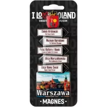 PAN DRAGON Magnes I love Poland Warszawa ILP-MAG-C-WAR-11 - Magnesy - miniaturka - grafika 1
