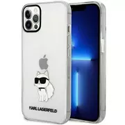 Etui i futerały do telefonów - Etui ochronne na telefon Karl Lagerfeld KLHCP12MHNCHTCT do Apple iPhone 12 /12 Pro 6,1" transparent hardcase Ikonik Choupette - miniaturka - grafika 1