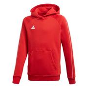 Odzież sportowa dziecięca - Bluza dla dzieci adidas Core 18 Hoody Junior czerwona - miniaturka - grafika 1