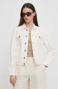 Pepe Jeans kurtka jeansowa damska kolor beżowy przejściowa - Kurtki damskie - miniaturka - grafika 1