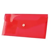 Artykuły biurowe - Tetis Koperta PP na zatrzask DL czerwona p12 - miniaturka - grafika 1