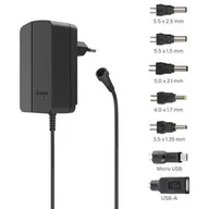 Zasilacze do laptopów - Zasilacz Hama univerzální 3-12 V, 18 W, nastavitelný, 7 konektorů (223615) - miniaturka - grafika 1