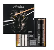 Przybory szkolne - Zestaw Szkicowy Wolf Box 25 Elementów Cretacolor - miniaturka - grafika 1