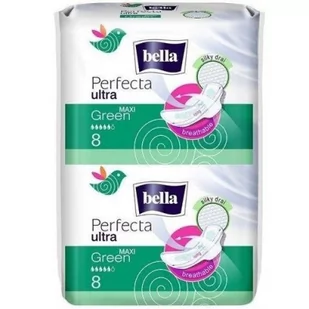 Bella TORUŃSKIE ZAKŁ.MAT.OPAT. Perfecta Ultra Maxi Green wydłużone podpaski supercienkie z osłonkami bocznymi 16 sztuk 9077213 - Podpaski - miniaturka - grafika 1