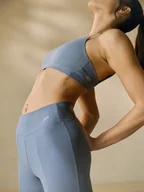 Bielizna sportowa damska - 4F Biustonosz do jogi z niskim wsparciem damski - niebieski XL - miniaturka - grafika 1