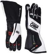 Rękawice motocyklowe - Omp OMPKK02740LAMB071L Ks-1R rękawiczki rozmiar L-Ompa, czarne/białe/srebrne, L - miniaturka - grafika 1
