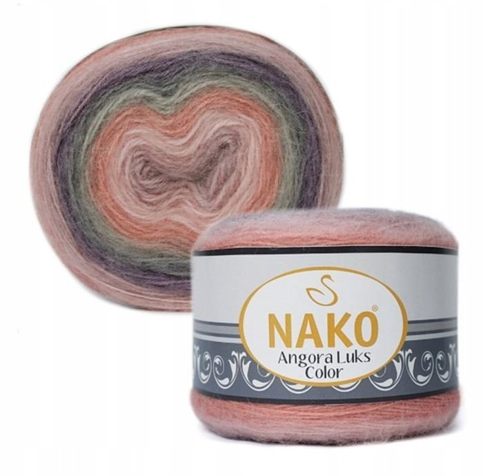 włóczka NAKO ANGORA LUKS COLOR 150g kol. 81915 .