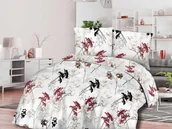 Pościel - Pościel satyna bawełniana 220x200 jasny wzór - miniaturka - grafika 1