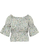 Bluzki damskie - Sookie Damska bluzka 12123038-SO01, niebieska, wielokolorowa, XL, niebieski wielokolorowy, XL - miniaturka - grafika 1