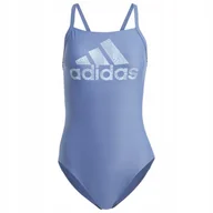 Stroje kąpielowe - Kostium kąpielowy damski adidas Big Logo niebieski IA3192 46 - miniaturka - grafika 1