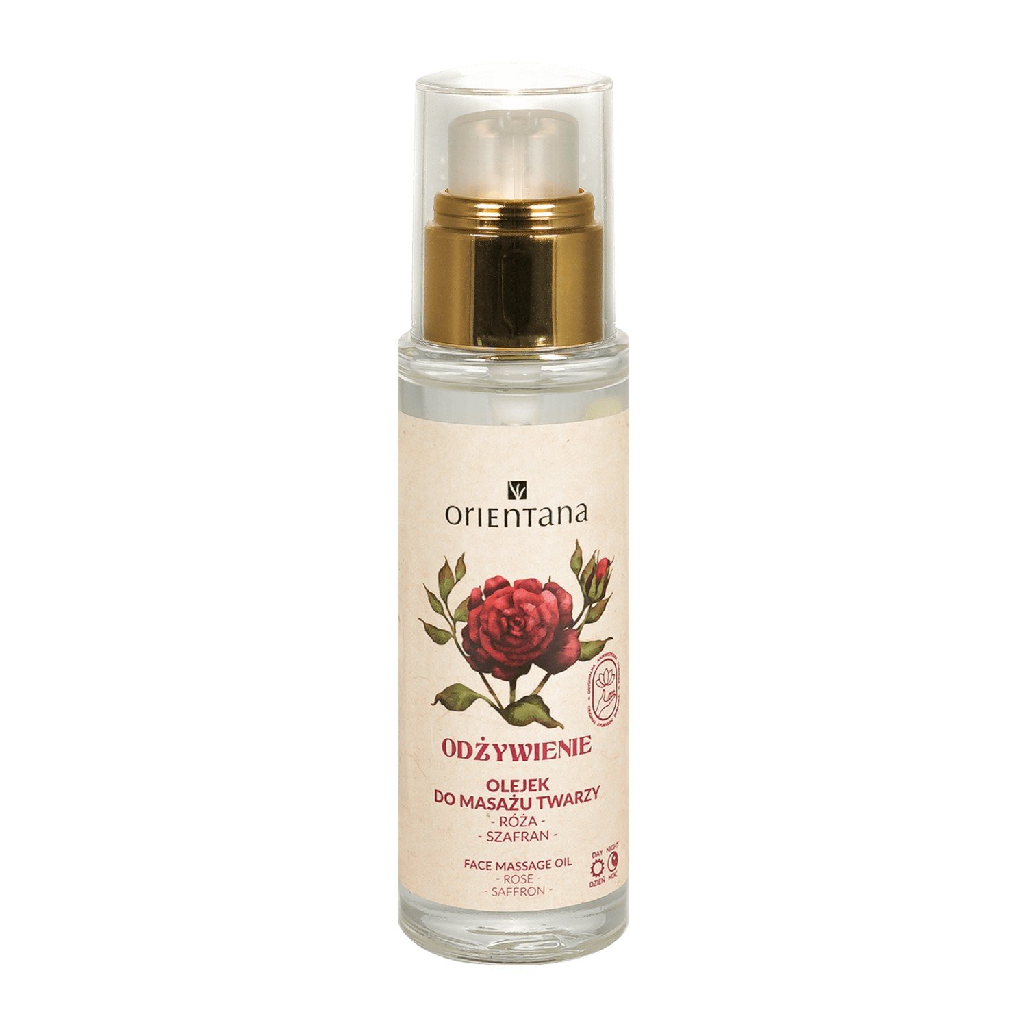 Orientana Olejek do masażu twarzy Odżywienie Róża Szafran