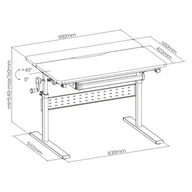 Biurka - Biurko dziecięce regulowane XD SPE-X102WL 90x60 cm - miniaturka - grafika 1