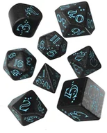 Akcesoria do gier planszowych - Llama Dice Set, klocki, czarny błyszczący, turkusowy Q-Workshop - gra - miniaturka - grafika 1