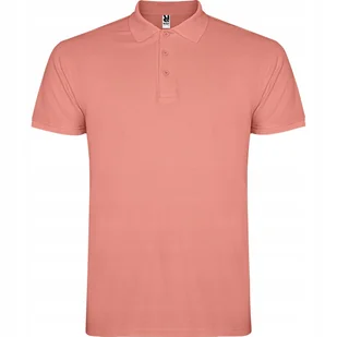 Koszulka POLO Męska Bawełna PIQUE Roly STAR 6638 ŁOSOSIOWA Clay Orange XL - Koszulki męskie - miniaturka - grafika 1