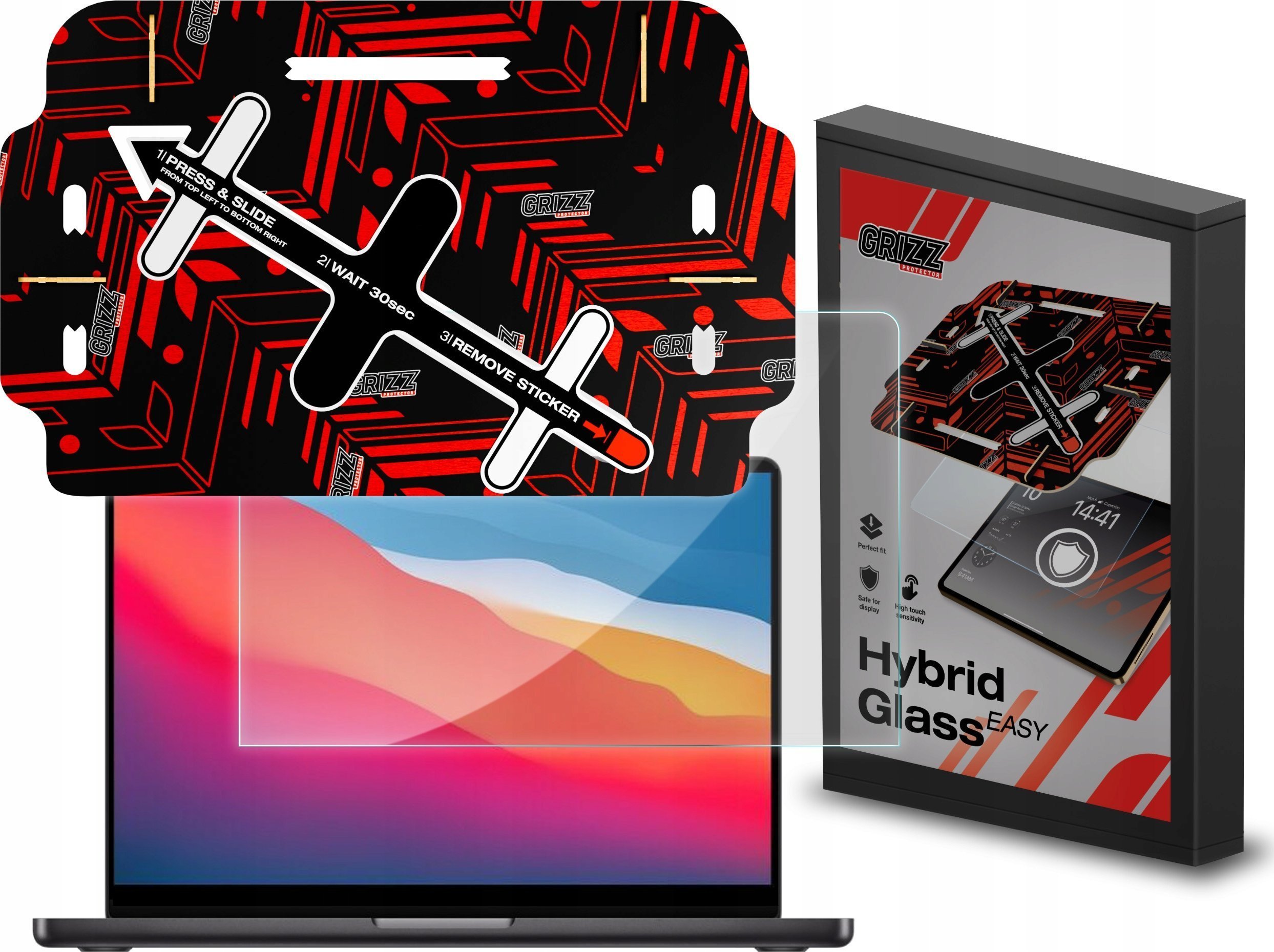 GrizzGlass Szkło hybrydowe GrizzGlass HybridGlass Easy do Apple MacBook Air 13