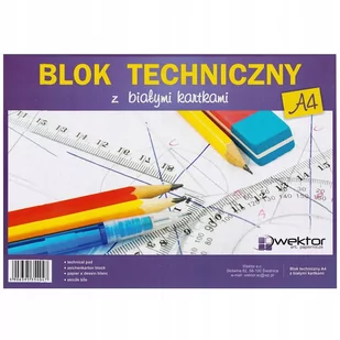 Wektor Blok techniczny A4/10 biały Indeks - Szkolne artykuły papiernicze Wektor Blok techniczny A4/10 biały Indeks - Szkolne artykuły papiernicze - miniaturka - grafika 1