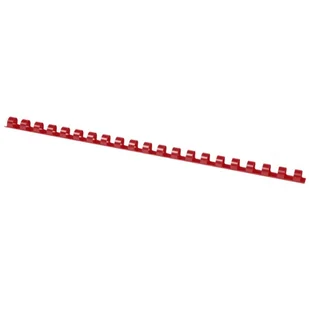 Grzbiety do bindowania OFFICE PRODUCTS 12mm czerwone plastikowe 100szt. - Grzbiety do bindownic - miniaturka - grafika 1