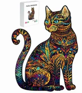 Puzzle - PUZZLE DREWNIANE DLA DZIECI DOROSŁYCH 115 ELEMENTÓW KOT PREZENT DLA DZIECI - miniaturka - grafika 1