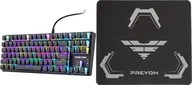 Klawiatury - PREYON Klawiatura Preyon Brown Blitz Claw PBRBC87B + Podkładka gamingowa Preyon Falcon Speed M PFS40 M-9138920 - miniaturka - grafika 1