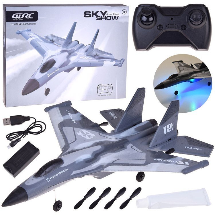 Samolot Sky Show Lekki Składany Samolot z Pianki z LED Napędem USB RC0721