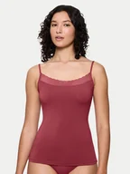 Piżamy damskie - Triumph Top Feel Of Modal 10221654 Różowy Slim Fit - miniaturka - grafika 1