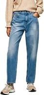 Spodnie damskie - Pepe Jeans Jeansy damskie Dover, Niebieski (Denim-hq3), 26W / 32L - miniaturka - grafika 1