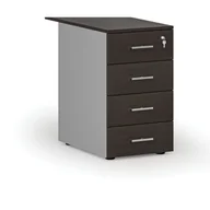 Szafki biurowe - Kontenerek biurowy z szufladami dostawny PRIMO GRAY, 4 szuflady, szary/wenge - miniaturka - grafika 1