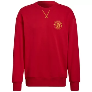 Bluzy sportowe męskie - Adidas Manchester United, Bluza, LNY CR SWT, H63992, L - grafika 1