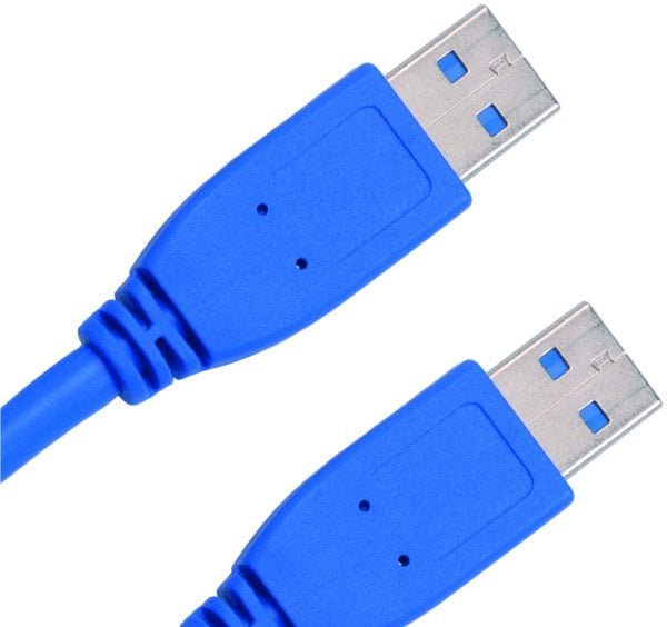 JOUJYE CC 130-2,0m USB3.0 Kabel SteckerA/A Blau Kupferleitung AWG30 bis 5GBit/s 3-fache Abschirmung u. dichter Geflechtschirm