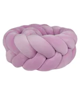 Ochraniacze do łóżeczka - Warkocz Ochraniacz do łóżeczka typu kłos "Welur Brudny róż" 180 cm - miniaturka - grafika 1