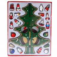 Bombki - ŚWIĄTECZNA DEKORACJA DREWNIANA CHOINKA Z FIGURKAMI BOŻE NARODZENIE ŚWIĘTA - miniaturka - grafika 1