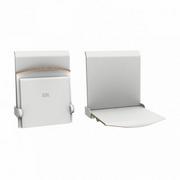 Fotele i krzesła biurowe - Siedzisko montowane do ściany składane automatycznie TPS1A Straponten Biały - miniaturka - grafika 1